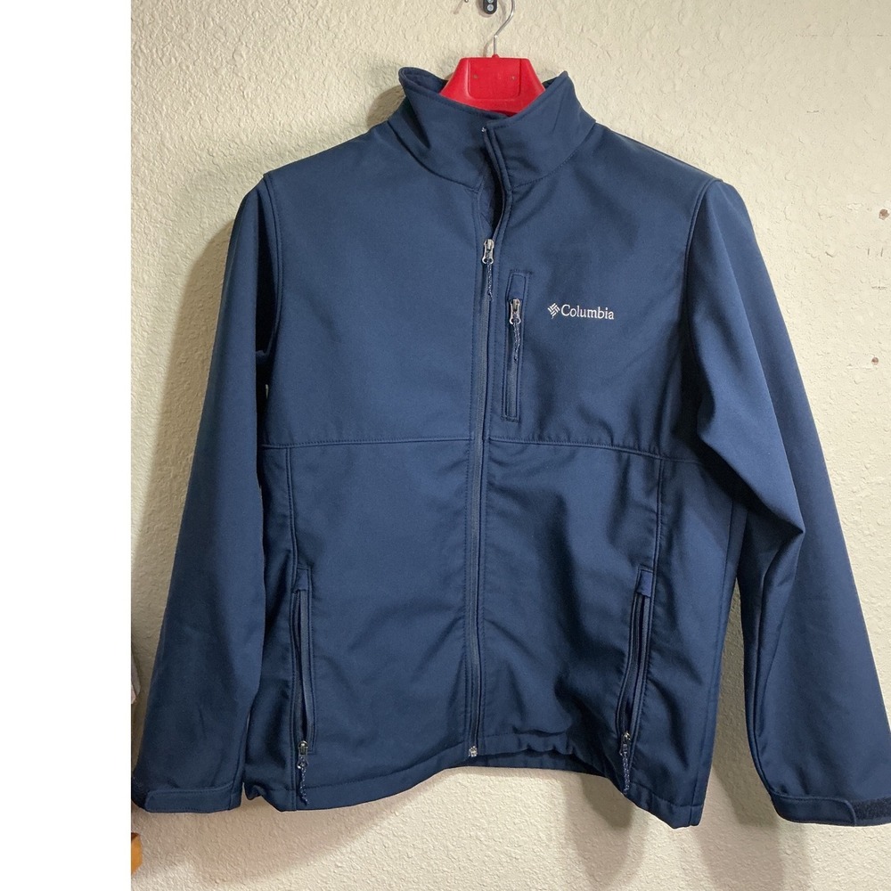 Columbia Mens Ascender Softshell Jacket Navy Blue Full Zip Gorpcore Utility L